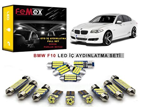 BMW F10 5 Serisi LED İç Aydınlatma Ampul Seti FEMEX Parlak Beyaz