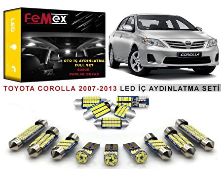 Toyota Corolla 2007-2013 LED İç Aydınlatma Ampul Seti FEMEX Parlak Beyaz