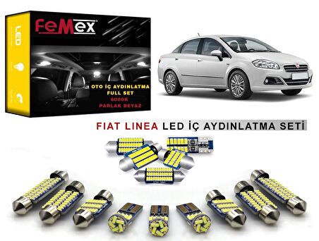 Fiat Linea LED İç Aydınlatma Ampul Seti FEMEX Parlak Beyaz