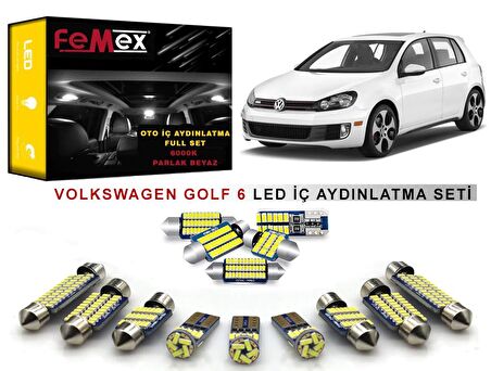 Volkswagen Golf 6 LED İç Aydınlatma Ampul Seti FEMEX Parlak Beyaz