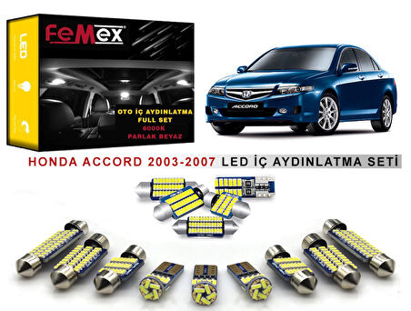 Honda Accord 2003-2007 LED İç Aydınlatma Ampul Seti FEMEX Parlak Beyaz