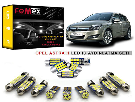 Opel Astra H LED İç Aydınlatma Ampul Seti FEMEX Parlak Beyaz