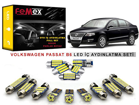 Volkswagen Passat B6 LED İç Aydınlatma Ampul Seti FEMEX Parlak Beyaz