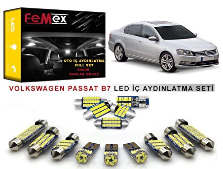 Volkswagen Passat B7 LED İç Aydınlatma Ampul Seti FEMEX Parlak Beyaz