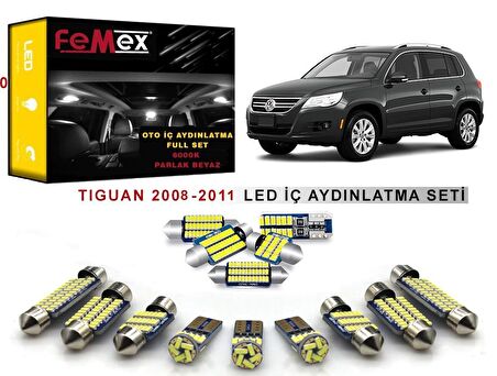 Volkswagen Tiguan 2008-2011 LED İç Aydınlatma Ampul Seti FEMEX Parlak Beyaz