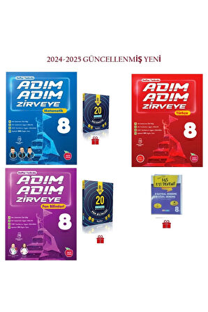 8. Sınıf Defter Tadında Lgs Adım Adım Zirveye Matematik-Türkçe ve Fen Bilimleri Soru Bankası 2024