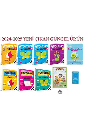 2024-2025 Müfredat Güncel 2. Sınıf Tüm Dersler Atölyem Seti Yeni Nesil + Hediye Setler