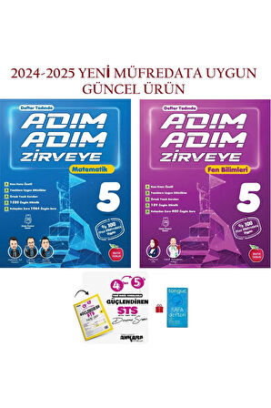 5.Sınıf Adım Adım Etkinlikli Matematik ve Fen Bilimleri Konu Anlatımlı Soru Bankası Seti+Sts Deneme