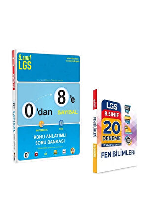 8. Sınıf 0'dan 8'e Sayısal Konu Anlatımlı Soru Bankası Ve 8. Sınıf Fen Bilimleri Deneme