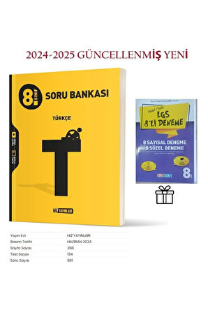 8. Sınıf Türkçe Soru Bankası ve Lgs 8'Li Deneme 2024-2025 Yenilenmiş