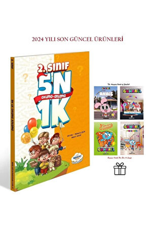 5n1k 2. Sınıf Okuma Anlama Kitabı ve Gumball Lisanslı Boyama Kitapları 2024-2025 Güncellenmiş