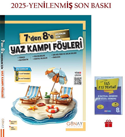 7'den 8'e Geçenler İçin Yaz Tatili Föyleri ve 8'Li Sayısal ve Sözel Tüm Dersler Denememiz Hediye...!