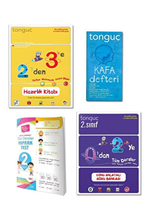 2.sınıf 0'dan 2'ye Konu Anlatımlı Soru Bankası Ve 2'den 3'e Hazırlık Kitabı+kafa Defteri+yaprak Test