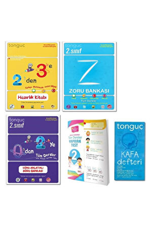 2. Sınıf Zoru Bankası Tüm Dersler+2'den 3'e Hazırlık Kitabı+0'dan 2'ye Konu Anlatımlı Soru Bankası