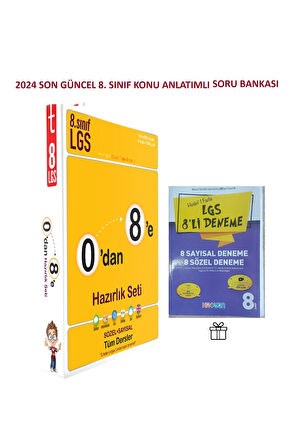 8. Sınıf 0'dan 8'e Hazırlık Seti ve Katyon LGS 8'Li Deneme (Toplam 780 Soru) Hediyemiz !!!