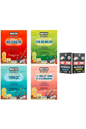 8. Sınıf Matematik+türkçe+fen Bilimleri+inkılap Tarihi Soru Bankası Seti Ve Pat-pro Matematik S.b.