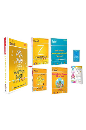 3. Sınıf Şampiyon Paketi Ve 3. Sınıf Tüm Dersler Soru Bankası+kafa Defteri