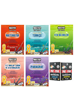 8. Sınıf Master Tüm Dersler Soru Bankası Seti Ve Pat-pro Matematik Soru Bankası 2'li Set Hediye