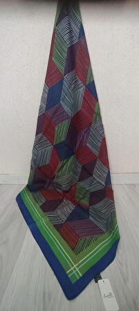 Scarfella sport soft eşarp mor yeşil