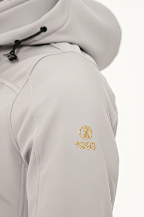 Kürklü Su ve Rüzgar Geçirmez Beyaz Softshell Kışlık Erkek Mont