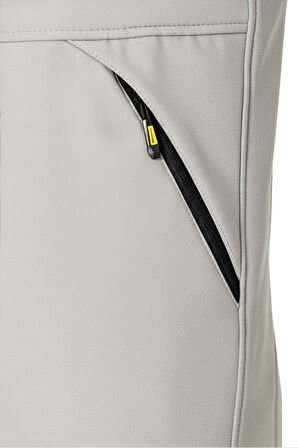 Kürklü Su ve Rüzgar Geçirmez Beyaz Softshell Kışlık Erkek Mont