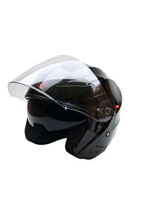 Kask Shıro Sh-450 Çenesiz Parlak Siyah