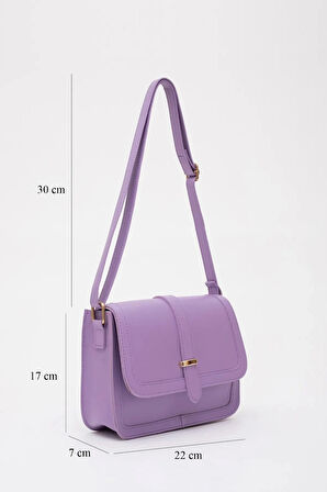 Suni Deri İç Fermuar Cepli Çıtçıt Kapamalı Şık ve Ergonomik Kol ve Omuz Çantası