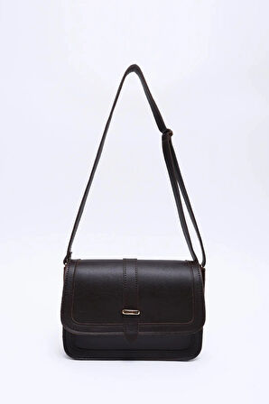 Suni Deri İç Fermuar Cepli Çıtçıt Kapamalı Şık ve Ergonomik Kol ve Omuz Çantası