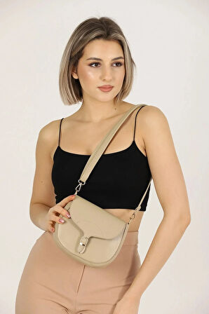 Ayarlanabilir Askılı Sade Ve Şık ve Ergonomik Çıtçıt Kapatmalı Çapraz Omuz Çantası