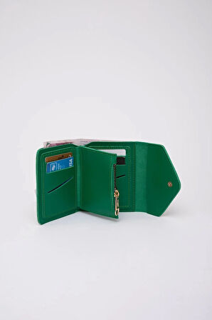 Suni Deri Bozuk Ve Kağıt Para Bölmeli Çıtçıtlı Kartlıklı Orta Boy Zarf Model Cepli Cüzdan