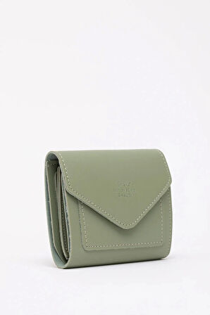 Suni Deri Bozuk Ve Kağıt Para Bölmeli Çıtçıtlı Kartlıklı Orta Boy Zarf Model Cepli Cüzdan