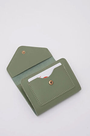 Suni Deri Bozuk Ve Kağıt Para Bölmeli Çıtçıtlı Kartlıklı Orta Boy Zarf Model Cepli Cüzdan