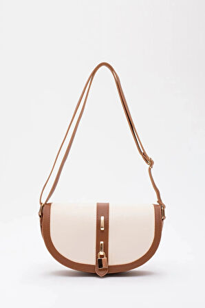 Kilit Detaylı Suni Deri Tek Bölmeli Çıtçıtlı  Şık  ve Ergonomik Kol ve Omuz Çantası Zarif