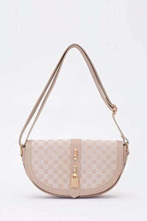 Kilit Detaylı Suni Deri Tek Bölmeli Çıtçıtlı  Şık  ve Ergonomik Kol ve Omuz Çantası Zarif