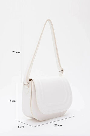 Suni Deri 2 Bölmeli Ayarlanabilir Şık ve Ergonomik Askılı Kol Ve Omuz Çantası