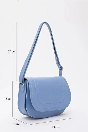 Suni Deri 2 Bölmeli Ayarlanabilir Şık ve Ergonomik Askılı Kol Ve Omuz Çantası