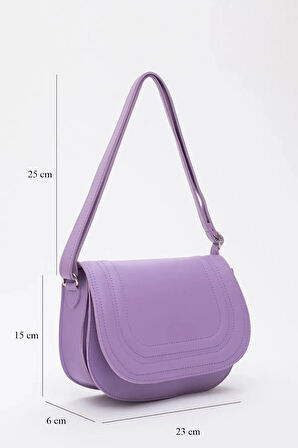 Suni Deri 2 Bölmeli Ayarlanabilir Şık ve Ergonomik Askılı Kol Ve Omuz Çantası