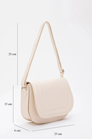 Suni Deri 2 Bölmeli Ayarlanabilir Şık ve Ergonomik Askılı Kol Ve Omuz Çantası