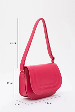 Suni Deri 2 Bölmeli Ayarlanabilir Şık ve Ergonomik Askılı Kol Ve Omuz Çantası