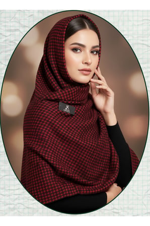 Scarf Kaz Ayağı Pamuk Şal