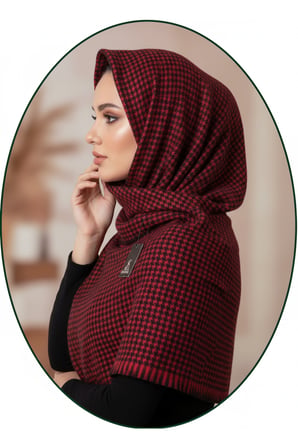 Scarf Kaz Ayağı Pamuk Şal