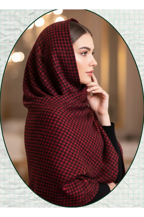Scarf Kaz Ayağı Pamuk Şal