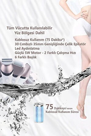 Shibowavy Jolvena 6 Başlıklı Epilatörü
