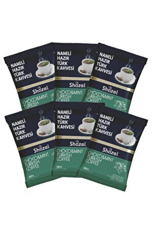 Shazel Hazır Naneli Öğütülmüş Türk Kahvesi 6x100 gr 