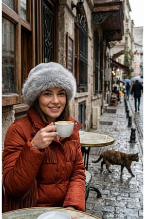 Peluş Sibirya Kalpak Kışlık Kadın Şapka - Gri Suni Kürk Soğuk Geçirmez Rüzgar Kesici Lüks Tüylü Kalpak