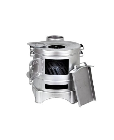 Çok Amaçlı 2'si 1 Arada Soba & Mangal | Portatif Bahçe, Kamp ve Piknik Barbekü Ocağı