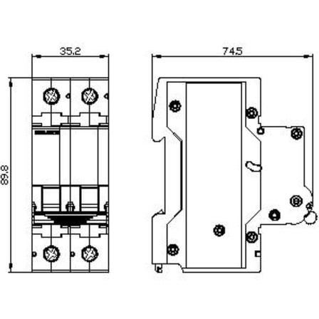 Siemens 5SL3225-7YA Eko Seri Otomatik Sigorta 4,5kA, 2 Faz, C Tipi, 2x25 Amper 