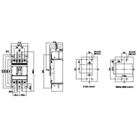 Siemens 3VJ1220-3DB32-0AA0 Sinoplus KOMPAKT Şalter, 3 Kutup 25kA 3VJ12, 140A-200 Amper Ayarlı Tip Termik 