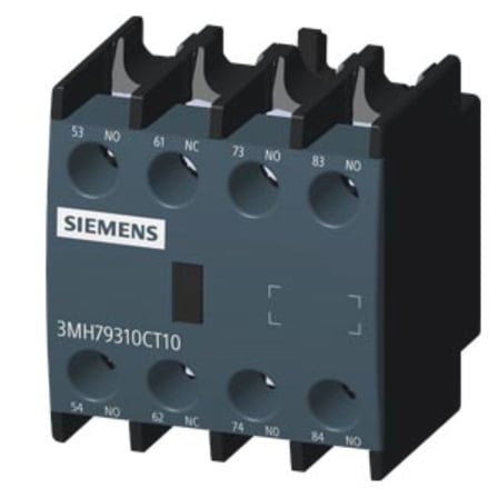 Siemens 3MH7922-0CT10 Sinoplus İlave Yardımcı Kontak Boy:0-1-2-3-4, 2NO+2NC, Önden ( Üstten ) 