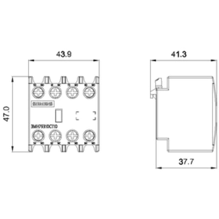 Siemens 3MH7931-0CT10 Sinoplus İlave Yardımcı Kontak Boy:0-1-2-3-4, 3NO+1NC, Önden ( Üstten ) 